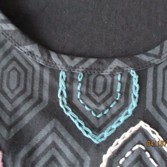 Leopards & Roses Long Sleeved Embroidered Top - Picture 4 of 7